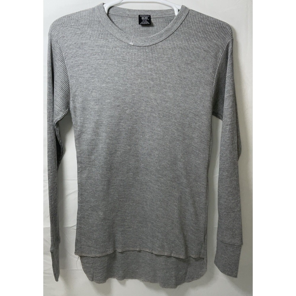 NWOT Men's Northwest Blue Waffle Knit Thermal Underwear Shirt - Gray - XL